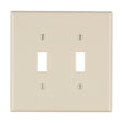 Leviton Light Almond 2 gang Thermoset Plastic Toggle Wall Plate 1 pk