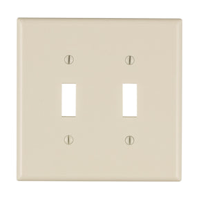 Leviton Light Almond 2 gang Thermoset Plastic Toggle Wall Plate 1 pk
