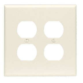Leviton Light Almond 2 gang Thermoset Plastic Duplex Wall Plate 1 pk