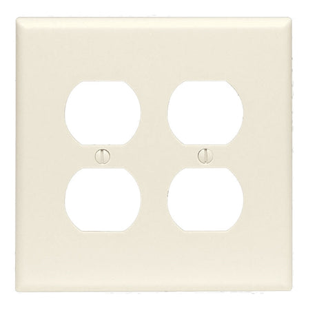 Leviton Light Almond 2 gang Thermoset Plastic Duplex Wall Plate 1 pk