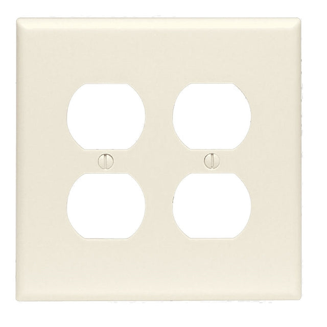 Leviton Light Almond 2 gang Thermoset Plastic Duplex Wall Plate 1 pk