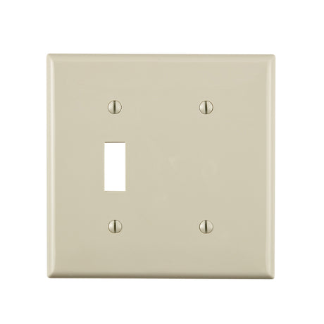 Leviton Light Almond 2 gang Thermoplastic Nylon Blank Wall Plate 1 pk