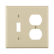 Leviton Light Almond 2 gang Thermoplastic Nylon Duplex/Toggle Wall Plate 1 pk