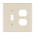 Leviton Light Almond 2 gang Thermoplastic Duplex/Toggle Wall Plate 1 pk