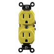 Leviton 15 amps 125 V Duplex Yellow Outlet 5-15R 1 pk