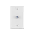 Leviton White Plastic Coax/Phone Telephone/Video Wall Plate 1 pk