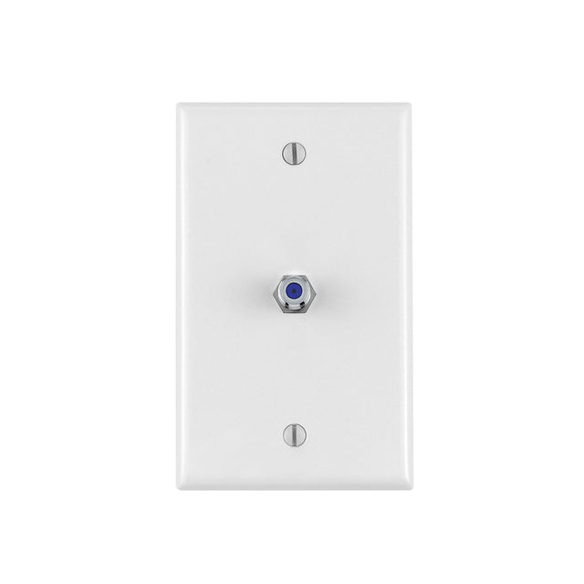 Leviton White Plastic Coax/Phone Telephone/Video Wall Plate 1 pk