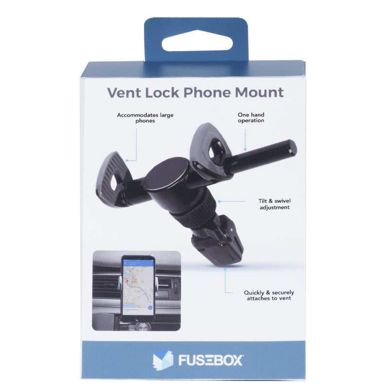 Fusebox Black Vent Mount Cell Phone Car Vent Mount For All Mobile Devices, Pack of 4
