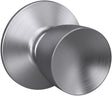Schlage F Series F10VBEL626 Passage Knob, Metal, Satin Chrome, 2-3/8, 2-3/4 in Backset, 1-3/8 to 1-3/4 in Thick Door