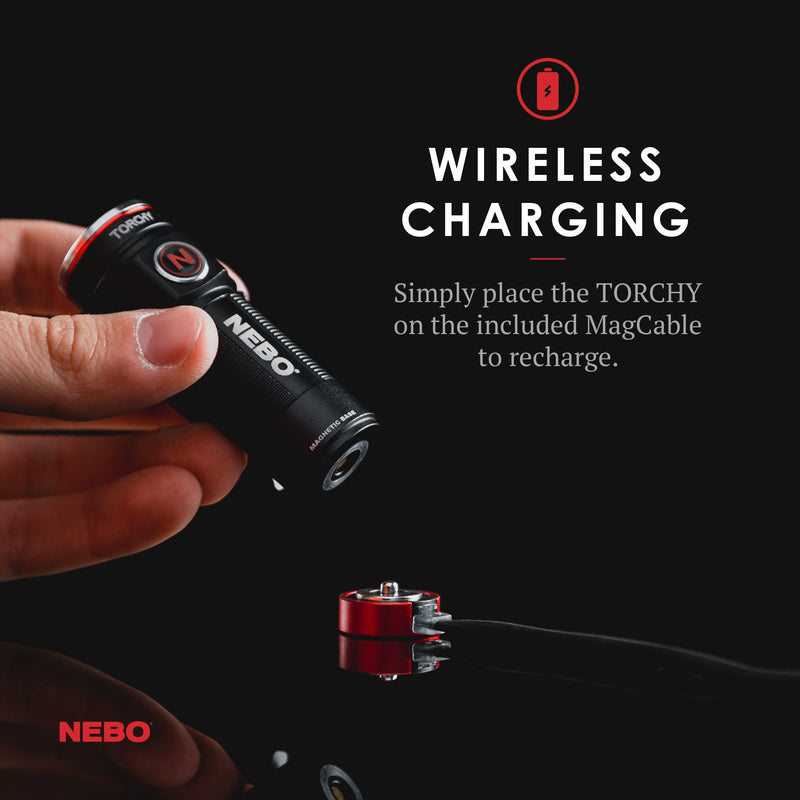 NEBO Torchy RC 1000 lm Black LED Rechargeable Flashlight