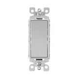 Leviton Decora 15 amps Single Pole 3-Way/Rocker Switch Light Gray 1 pk
