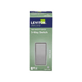 Leviton Decora 15 amps Single Pole 3-Way/Rocker Switch Light Gray 1 pk