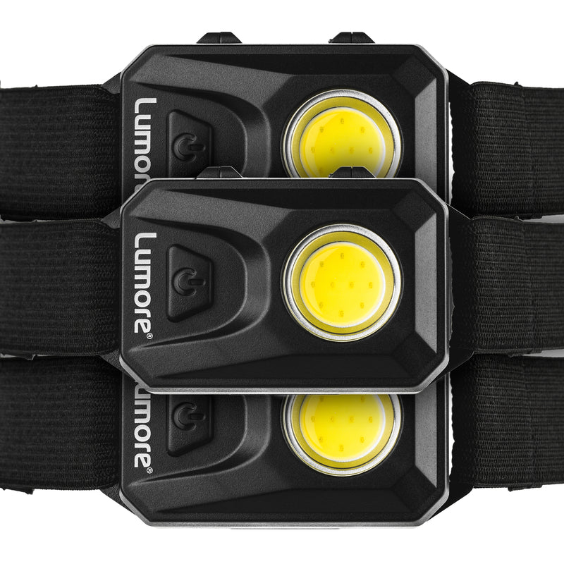 Lumore 150 lm Black LED COB Head Lamp AAA Battery