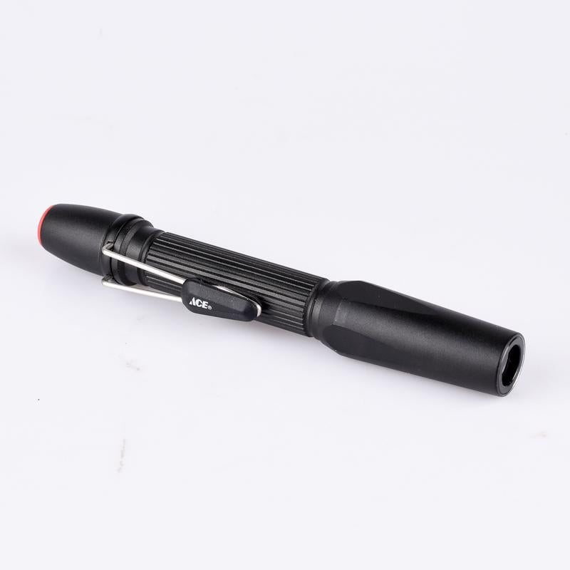Ace 110 lm Black/Red LED Pen Light AAA Battery