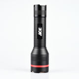 Ace 270 lm Black/Red LED Flashlight AAA Battery