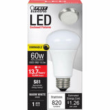 Feit A19 E26 (Medium) LED Bulb Warm White 60 Watt Equivalence 1 pk