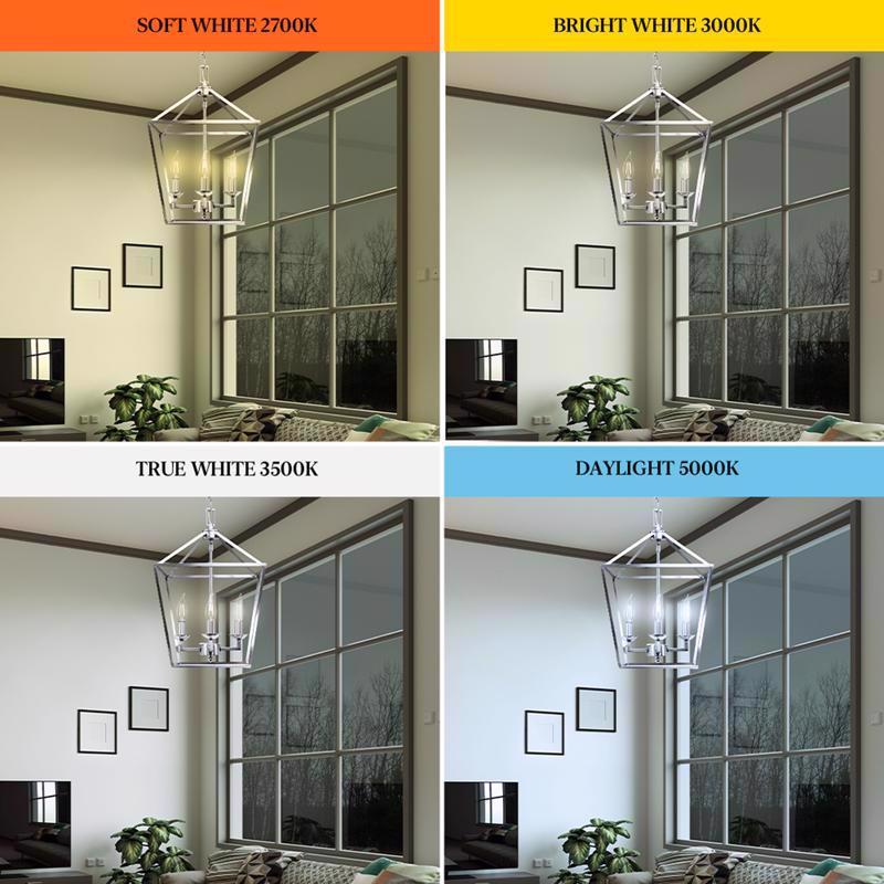 Feit White BA10 E12 (Candelabra) Filament LED Bulb Soft White 40 Watt Equivalence 4 pk