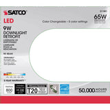 Satco Nuvo White 5-6 in. W Plastic LED Retrofit Recessed Lighting 9 W
