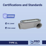 Sigma Engineered Solutions ProConnex 1 in. D Die-Cast Aluminum Conduit Body For Rigid/IMC 1 pk