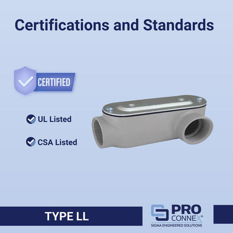 Sigma Engineered Solutions ProConnex 1 in. D Die-Cast Aluminum Conduit Body For Rigid/IMC 1 pk