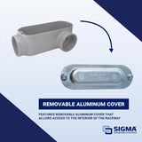 Sigma Engineered Solutions ProConnex 1 in. D Die-Cast Aluminum Conduit Body For Rigid/IMC 1 pk