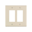 Leviton Decora Light Almond 2 gang Thermoset Plastic Decorator Wall Plate 1 pk