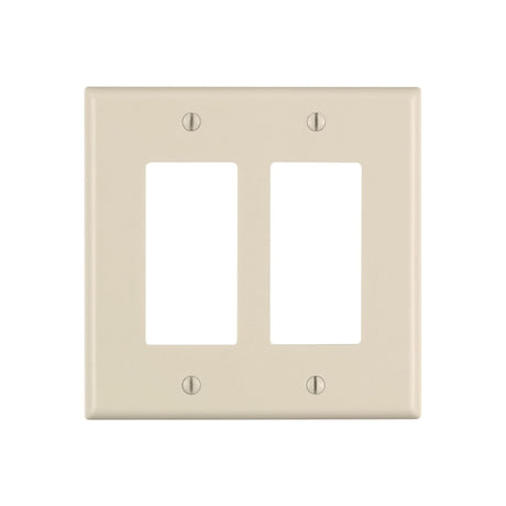 Leviton Decora Light Almond 2 gang Thermoset Plastic Decorator Wall Plate 1 pk