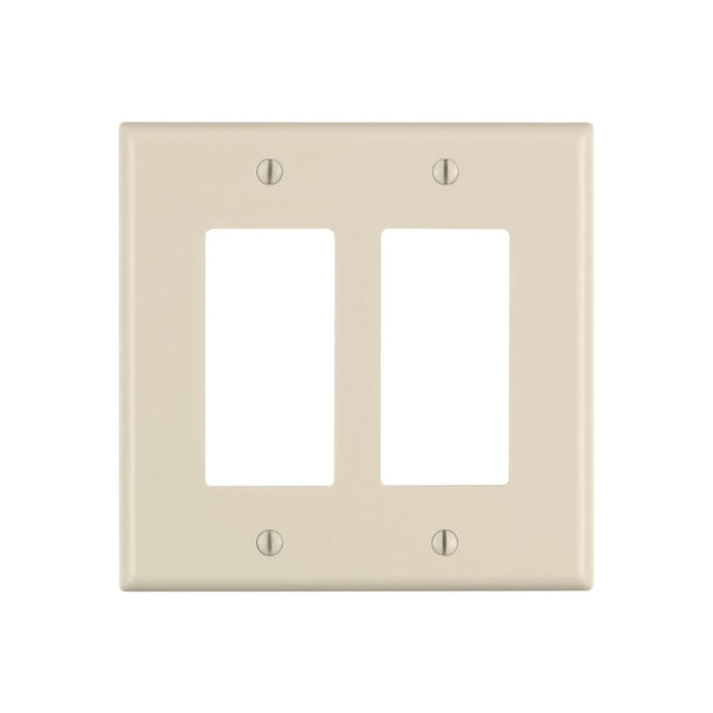 Leviton Decora Light Almond 2 gang Thermoset Plastic Decorator Wall Plate 1 pk