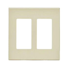 Leviton Decora Plus Light Almond 2 gang Polycarbonate Decorator Screwless Wall Plate 1 pk