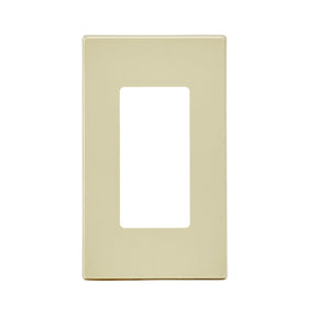 Leviton Decora Plus Ivory 1 gang Polycarbonate Decorator Screwless Wall Plate 1 pk