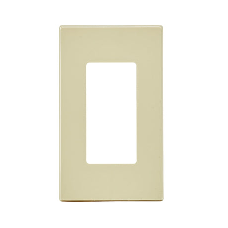 Leviton Decora Plus Ivory 1 gang Polycarbonate Decorator Screwless Wall Plate 1 pk