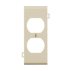 Leviton Light Almond 1 gang Thermoplastic Nylon Duplex Sectional End Wall Plate 1 pk