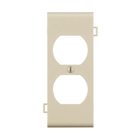 Leviton Light Almond 1 gang Thermoplastic Nylon Duplex Sectional End Wall Plate 1 pk