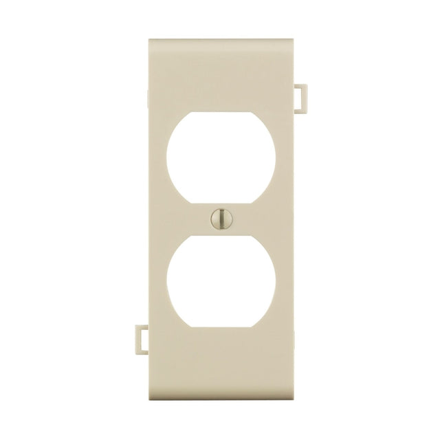 Leviton Light Almond 1 gang Thermoplastic Nylon Duplex Sectional End Wall Plate 1 pk