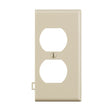 Leviton Light Almond 1 gang Thermoplastic Nylon Duplex Sectional End Wall Plate 1 pk