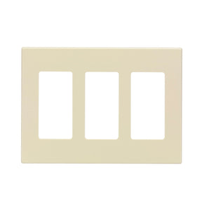 Leviton Decora Plus Light Almond 3 gang Polycarbonate Decorator Screwless Wall Plate 1 pk