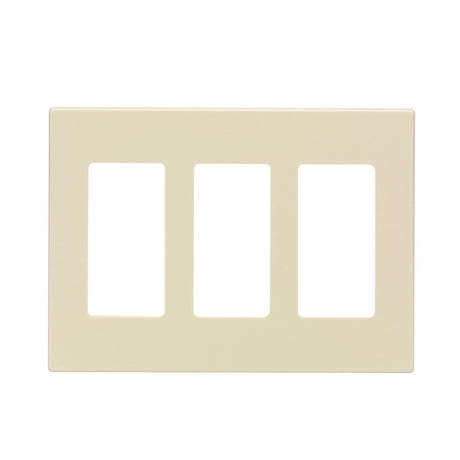 Leviton Decora Plus Light Almond 3 gang Polycarbonate Decorator Screwless Wall Plate 1 pk