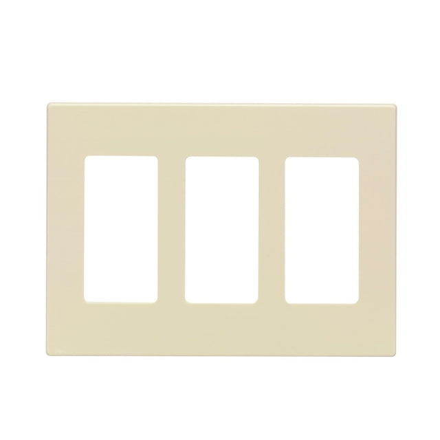Leviton Decora Plus Light Almond 3 gang Polycarbonate Decorator Screwless Wall Plate 1 pk