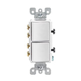 Leviton Decora 15 amps 3-Way Rocker Switch White 1 pk