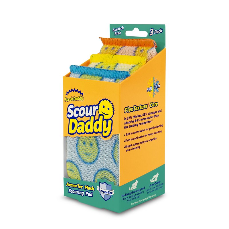 Scrub Daddy FG6009903001EA0EN01 Scour Daddy, ArmorTec Mesh Abrasive, Assorted