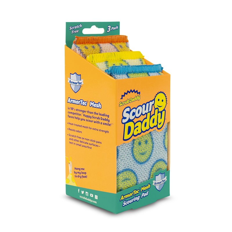Scrub Daddy FG6009903001EA0EN01 Scour Daddy, ArmorTec Mesh Abrasive, Assorted