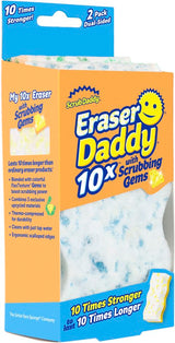 Scrub Daddy Eraser Daddy ED10x2ctx6 Eraser Sponge, Polymer, Assorted