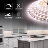 Armacost Lighting RibbonFlex home 16 ft. L White Plug-In LED Smart-Enabled Strip Tape Light Kit 1 pk