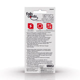 Fabcordz Lightning to USB-C Charge and Sync Cable 6 ft. Black
