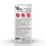 Fabcordz USB-C to USB-A Charge and Sync Cable 3 ft. Black