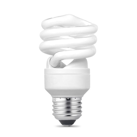 Feit Electric ESL13T/D/4 Compact Fluorescent Bulb, 13 W, Spiral Lamp, Medium E26 Lamp Base, 800 Lumens, Daylight Light