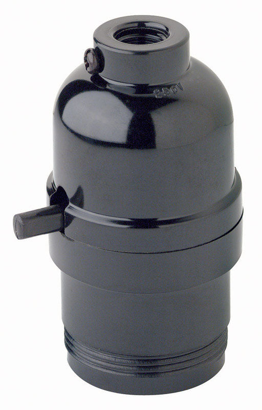 Leviton Plastic Medium Base Push Thru Socket 1 pk, Pack of 10
