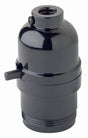 Leviton Plastic Medium Base Push Thru Socket 1 pk, Pack of 10