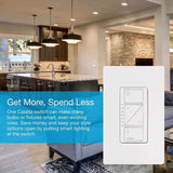 Lutron Caseta White 150 W 3-Way Smart-Enabled Dimmer Switch w/Remote Control 1 pk
