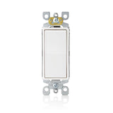 Leviton Decora 15 amps Single Pole Antimicrobial Treated Rocker AC Quiet Switch White 1 pk